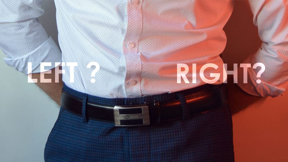 Which direction should you wear a belt left or right side