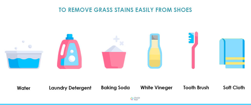 Essentials for removing grass stain from shoes with easy method