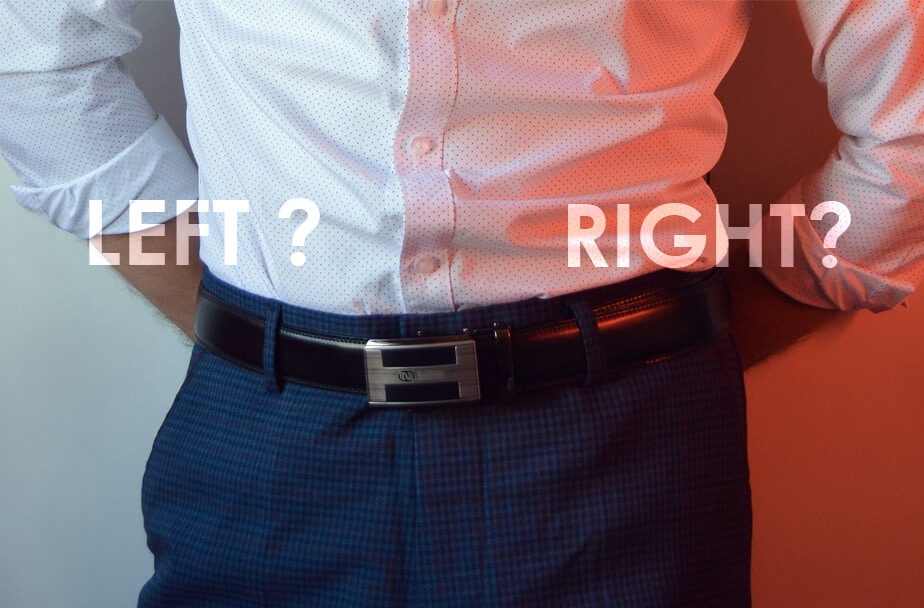 Which direction should you wear a belt left or right side